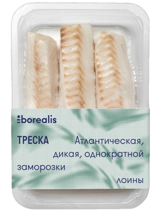 Треска филе спинка см бк скин 400 гр кор1-10 Borealis